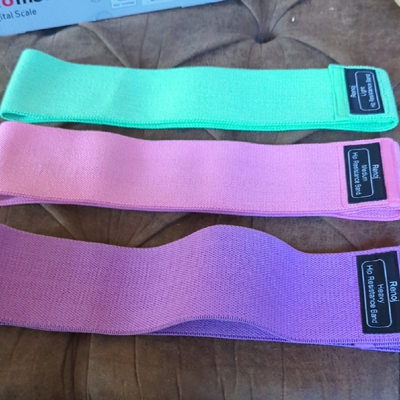 Resistance Bands Set - Green, Pink, Purple - Picture 1 of 4